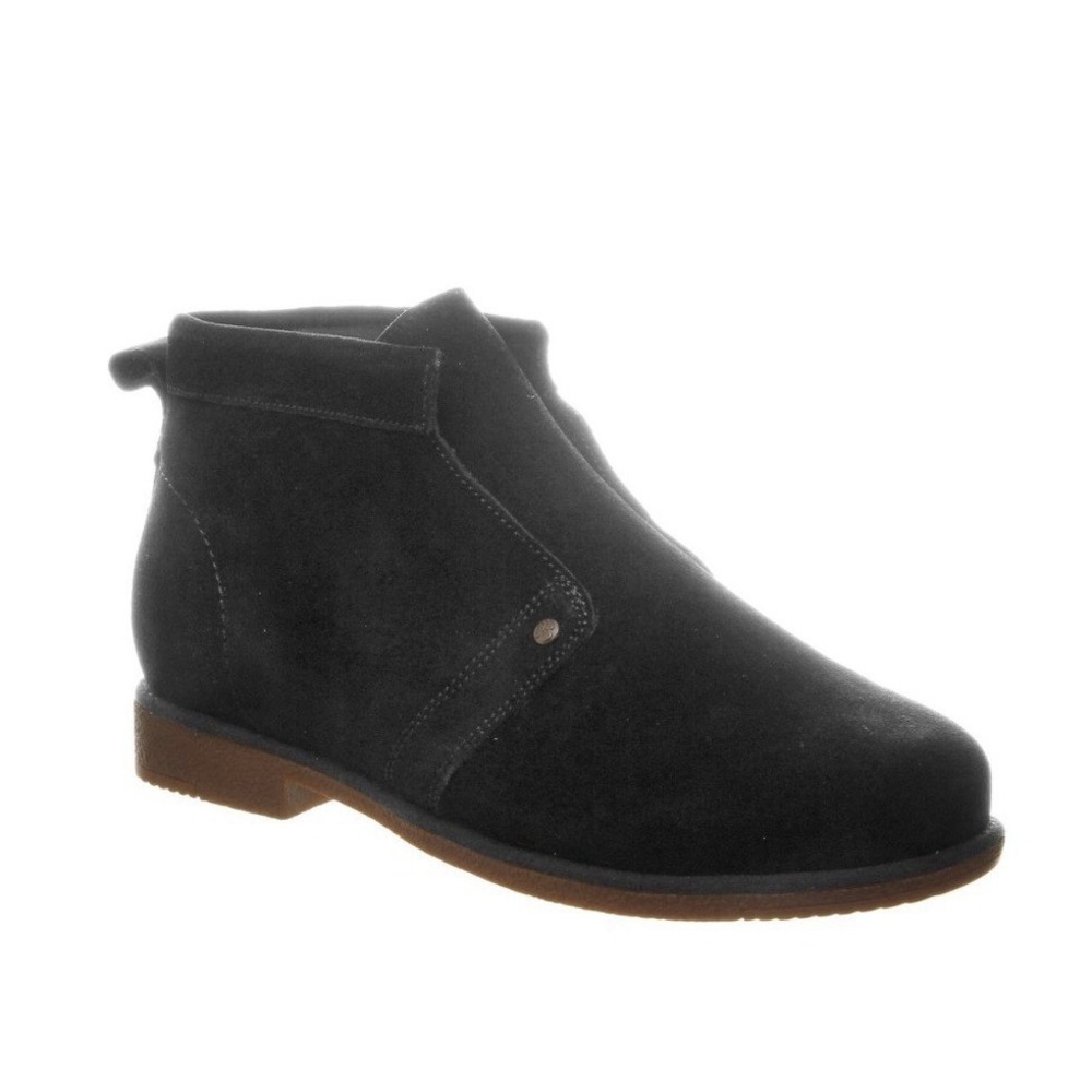 Bearpaw Chukka Boot Carmel Womens 6 Black Suede Ankle‎ Bootie New